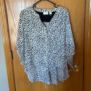 Chico’s polka dot blouse. Size 3 =16